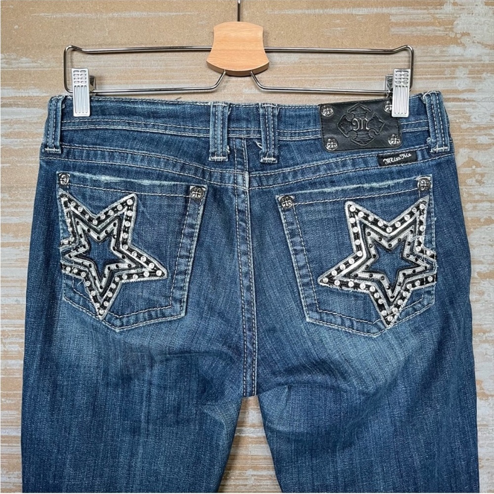star butt bedazzled miss me jeans